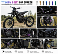 Vis Torx internes et externes en titane de qualité 5, toutes tailles, pièces de moto pour Surron Talaria, moto électrique tout-terrain