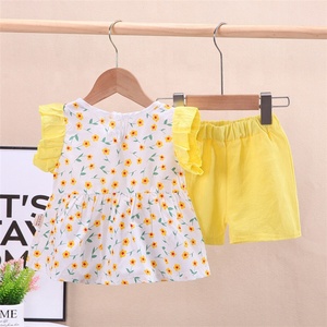 Set di abbigliamento per bambini colorati per neonati estivi set di abbigliamento per ragazze con sole floreale carino per ragazza - Product Image 5