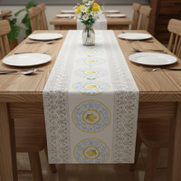 Nappe en PVC de 50 cm, motif végétal, écologique, résistante à la chaleur, imperméable, infroissable, facile à nettoyer, pour cuisine et salle à manger