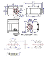 Moteur CC sans noyau de précision HL3606-C002 6V à engrenages métalliques, double arbre, bus série TTL pour bras robotisés, exosquelette, automatisation AGV