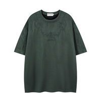 Nouvelle Collection Été – T-shirt Homme à Manches Courtes en Polyester-Elasthanne, Broderie Épingle, Tie-Dye, Style Hip-Hop Tendance, Décontracté et Polyvalent avec Lettres