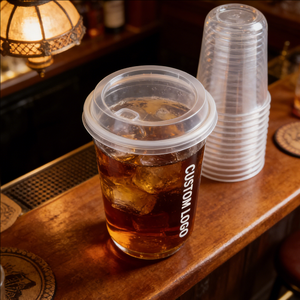 Gobelets à vin et à cocktail en plastique personnalisés de 32 oz (500 ml) à paroi simple de 90 mm avec couvercles pour les événements festifs - Product Image 5