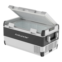 NOUVEAU 2025 Antuncle Factory Réfrigérateur-congélateur portable à compresseur 100L, Glacière de camping avec port USB pour usage extérieur
