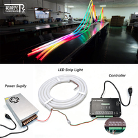 Ruban LED néon RGB DMX512 adressable par SPI, étanche IP67, en silicone, pour éclairage extérieur de façade de bâtiment