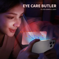 Protector de Pantalla Transparente de Lujo 9H Anti-Rayones con Luz Roja para iPhone 13 14 15 16 16E 17 Air Pro Max Plus