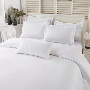 60S 100% cotton mềm trắng Khăn trải giường và Duvet cover Set chất lượng 4 cái Vua Kích thước bộ sưu tập cho khách sạn và bệnh viện - Product Image 6