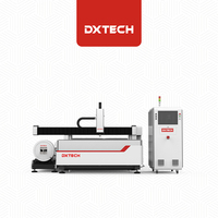 Dxtech Machine de découpe laser pour feuilles et tuyaux à double plateforme d'échange 1500W 3000W 4000W 6000W