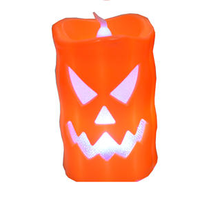 Velas Led parpadeantes de <span class=keywords><strong>calabaza</strong></span>, luces de plástico para Halloween, decoración para fiesta de Halloween, velas baratas - Product Image 4