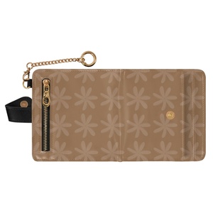 Hawaiian Tiare Flower Print Custom Credit Card Slots Card Holder Short Women <b>Wallet</b> PU Leather Zipper <b>Wallet</b> with Key Chain - Product Image 3