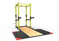 Máquina Smith 3x3, Jaula de Entrenamiento Funcional, Power Rack con Plataforma