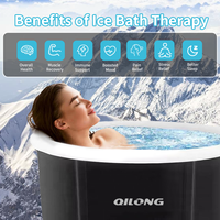 Grande baignoire de glace gonflable pliable Spa chaud et froid en PVC portable pour l'extérieur Récupération moderne Bain de glace Thérapie par plongée froide