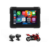 Prix d'usine – Navigateur GPS 5'' pour moto avec CarPlay sans fil, double objectif, étanche, enregistreur de conduite, garantie 1 an, cartes mondiales