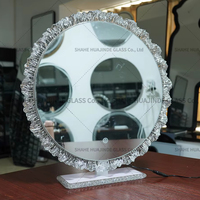 Miroir de Maquillage LED Intelligent à Capteur Tactile Moderne, Cadre en Aluminium, Taille Personnalisable, Température de Couleur 3000K-6000K, Idéal Salon, Villa
