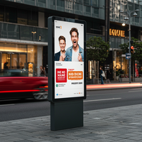Открытый водонепроницаемый 55-65 дюймов 4K LCD Digital Signage на солнечной батарее интерактивный умный городской автобусный стенд система IP65 анимация
