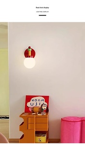 Lustre LED en verre macaron coloré vintage de Memphis, lampe murale à télécommande et intensité réglable pour salon et chambre à coucher - Product Image 5