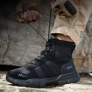 MGN erkek 211 6 "dantel ayak hafif güvenlik iş çizmeleri geniş çelik ayak ve Kevlarr plaka ile Zapatos De Seguridad - Product Image 5