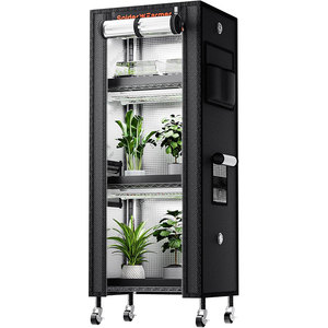 Support pour plantes <span class=keywords><strong>Spider</strong></span> <span class=keywords><strong>Farmer</strong></span> à 4 niveaux avec 6 lumières de croissance LED 12 "à spectre complet 5000K 54W et couverture de tente de culture 1680D Mini serre - Product Image 1