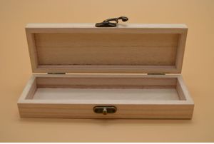 Caja de madera pequeña con bisagras para embalaje de té, pequeña y rústica, caja de baratijas de madera - Product Image 6