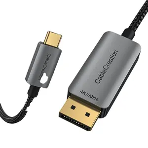 Câble usb type-c vers displayport 1.4, 8K @ 60Hz, Thunderbolt 3, Compatible avec MacBook Pro/Air