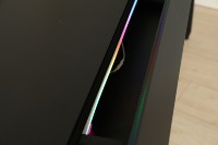 Ada-luces RGB ajustables de altura eléctrica, nuevo diseño, cable oculto, escritorio de pie para juegos con gestión de cables