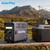 Solarplay Venta al por Mayor Estación de Energía Solar Fuera de la Red de 3840Wh 3600W con Carcasa Rodante, Batería Genuina LiFePO4 Sin Falsificación de Capacidad, Larga Vida Útil