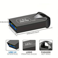 USB Flash Drive logam Mini, stik kustom stik memori Usb 64GB 1TB 32GB 16GB 8GB jempol Mini