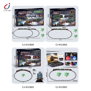 Chengji creativo DIY conjunto de vías de ferrocarril eléctrico modelo simulación inteligente tren clásico juguete con fumar - Product Image 6