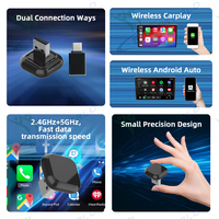 Dongle sans fil 2 en 1 CarPlay Android Auto, convertit le CarPlay filaire en sans fil, plug and play, pour CarPlay filaire intégré, directement de l'usine