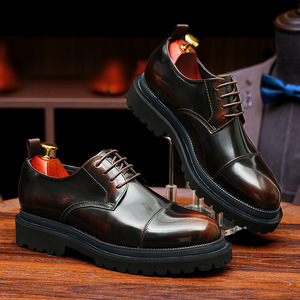 Chaussures pour hommes en cuir véritable haut de gamme, à bout pointu, à enfiler, pour le bureau, les loisirs, tendances de la mode automne - Product Image 2