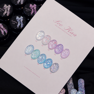 ซัพพลายเออร์ยาทาเล็บเจลกลิตเตอร์ ชุด 10 สี ยาทาเล็บวิบวับ โฮโลแกรม หลายสี ประกายวิบวับ ลอกออกได้ด้วยน้ำยาล้างเล็บ ใช้กับยูวีและแอลอีดี - Product Image 2