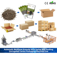 Machine d'emballage verticale automatique multi-voies pour sachets de granulés de graines de chia, machine de mise en carton, ligne de conditionnement