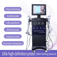 Appareil professionnel de soin du visage hydro-facial à 14 poignées, équipement de soin de la peau à écran tactile, nettoyage en profondeur, lifting du visage, anti-âge, beauté