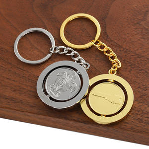 Llavero conmemorativo con medalla giratoria con logotipo 3D 2D de Metal chapado en oro y plata personalizado - Product Image 4