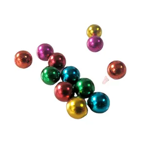 彩色金属球5 6 7 8 9 10毫米涂层彩色实心电镀钢球