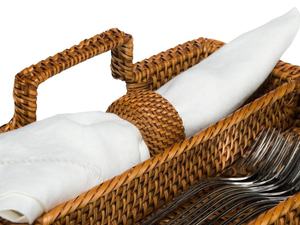 Plateaux de rangement en rotin en bambou, nouveau Style, pour articles, séparateur de rotin avec poignée pour cuisine et salle de bains, fabriqué au Vietnam, collection - Product Image 3