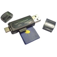 Lecteur de cartes SD 2 emplacements USB 2.0 Type-C haute vitesse tout-en-un multifonction pour ordinateurs