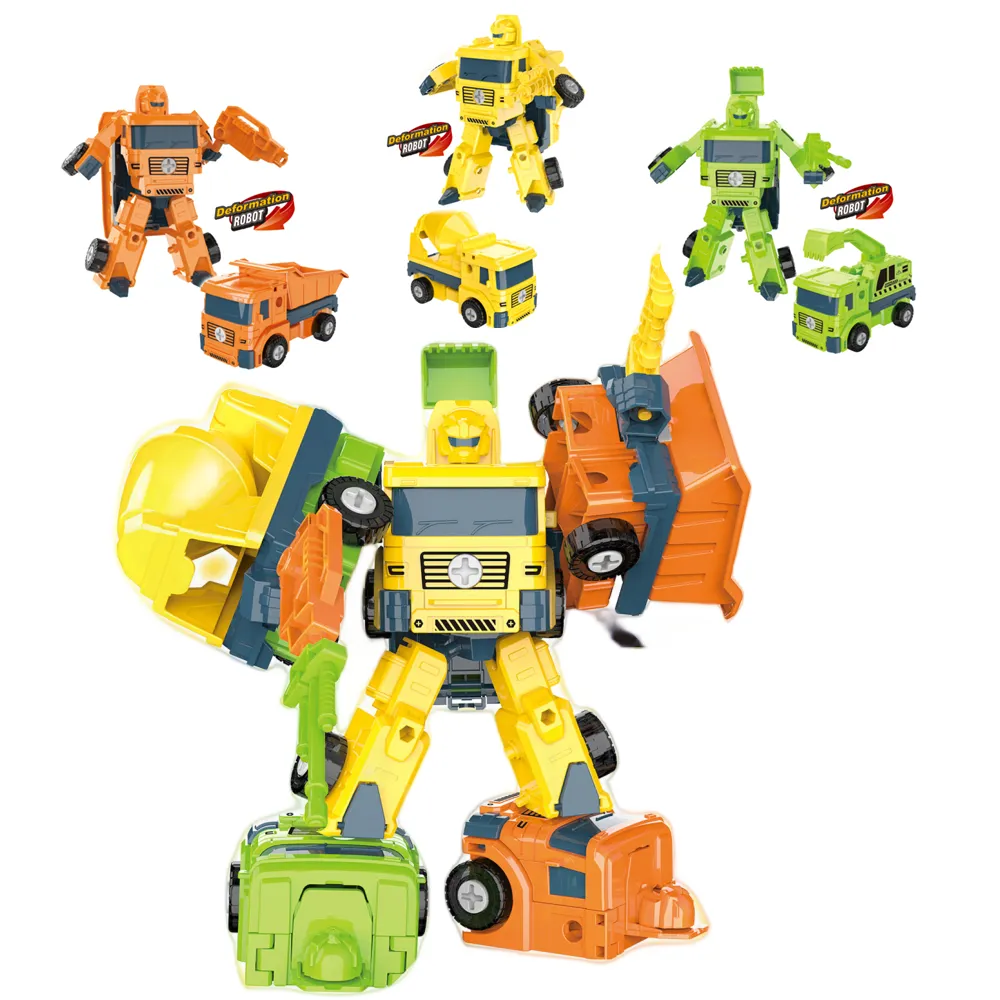 3 IN 1 Transformation cheap toy Anime Devastator Robot Car Action Figures Aircraft engineering Model Kids Toy Gift