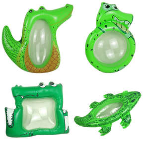 Groothandel Zeevenster Opblaasbaar Snorkelvlot Met Duidelijke Kijkpoort Krokodil Zwembuis Waterspeelgoed Kids Oceaanzwemplank - Product Image 6