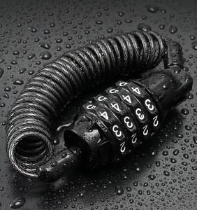 Cerradura de <span class=keywords><strong>Cable</strong></span> de seguridad para rueda de motocicleta, accesorio antirrobo de fabricación profesional - Product Image 5