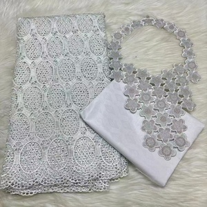 Encaje de Dubái Ecológico de Poliéster/Algodón Bordado para Tela de Malla Voile, Tejido Impermeable para Vestidos de Novia de Niñas/Niños - Product Image 5