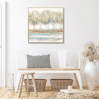 Peinture à l'huile sur toile de paysage doré peinte à la main par Grayson Lane, style classique, art mural avec cadre, décoration intérieure, Quadro Da Parete