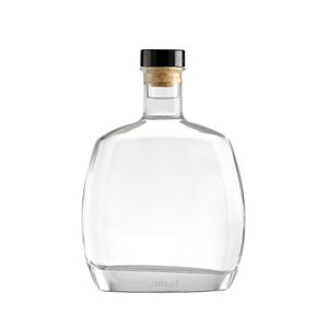500ml 750ml Kristallklare Runde Leere Spirituosenflasche mit Individuellem Logo, Glatter Schulterpartie, für Whiskey, <span class=keywords><strong>Gin</strong></span>, Brandy, Spirituosen, Großhandel - Product Image 4