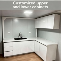 Maison conteneur de luxe extensible avec 3 chambres, 1 salon, 1 salle de bain entièrement équipée et cuisine - Mini-maisons pour adultes, hôtel, villa