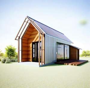 Cabañas prefabricadas con Marco en A modernas Espacios de vida escénicos y exteriores de múltiples escenas Producto Género Casas de contenedores - Product Image 4