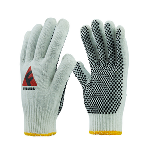 <span class=keywords><strong>Guantes</strong></span> de trabajo Furunda antideslizantes con puntos de PVC, calibre 7, negros, con puntos de PVC, tejido de algodón, para el mercado brasileño. - Product Image 5
