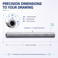 Tube sans soudure en acier au carbone de précision tréfilé à froid Dinto Dinto-PST-182, diamètre extérieur, diamètre intérieur, épaisseur de paroi et longueur personnalisés pour pièces mécaniques