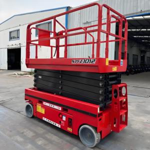 Piattaforma Elevatrice a Forbice Elettrica Idraulica Semovente - Altezza di Sollevamento 14M, Capacità 2 Persone - Product Image 1