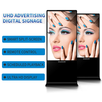Pantalla LCD Publicitaria de 43 Pulgadas con Reproducción Automática Continua (24/7), Señalización Digital de Pie para Uso Comercial