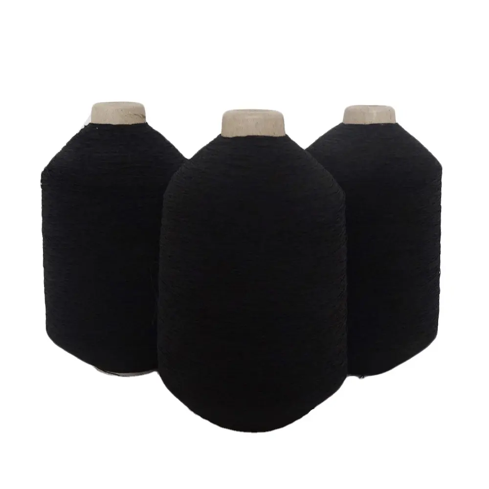 Elastic Rubber 63#150150 Talcum Natural Latex Rubber Thread Polyester Rubber Elastic Yarn For Knitting Gloves