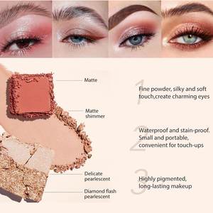 Palette de fards à paupières 18 couleurs en gros d'usine, tons terreux, fards à paupières neutres, poudre fine, imperméable, mat, scintillant, maquillage des yeux - Product Image 6